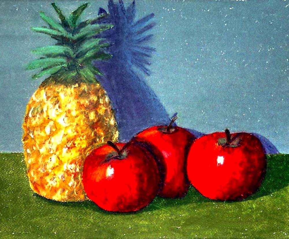 Oil Pastel Still Life001 The Drawing Process In Art